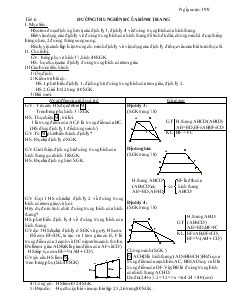 Giáo án môn Hình học 8 (chi tiết) - Trường THCS Kim Đồng - Tiết 6: Đường trung bình của hình thang