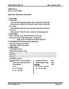 Giáo án môn Hình học 8 (chi tiết) - Trường THCS Trường Tây - Tiết 15: Chia đơn thức cho đơn thức