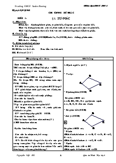 Giáo án môn Hình học 8 (chi tiết) - Trường THCS Xuân Dương năm học: 2013 - 2014