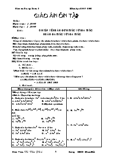 Giáo án ôn tập Toán 8 năm học 2007-2008