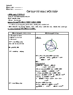 Giáo án Phụ đạo Toán Lớp 9 Tuần 26-32