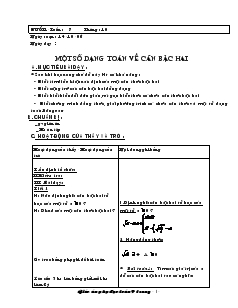 Giáo án Phụ đạo Toán Lớp 9 Tuần 7-13