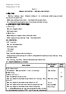 Giáo án Sinh hoạt lớp