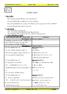 Giáo án Toán 6 Tuần 13 - Vũ Trọng Triều