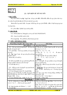 Giáo án Toán 6 Tuần 15 - Vũ Trọng Triều