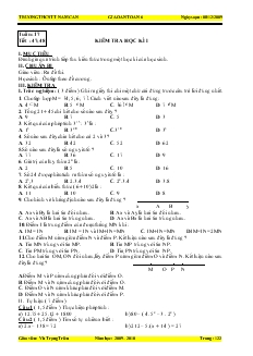 Giáo án Toán 6 Tuần 17 - Vũ Trọng Triều