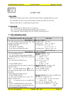 Giáo án Toán 6 Tuần 22 - Vũ Trọng Triều
