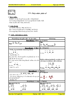 Giáo án Toán 6 Tuần 29 - Vũ Trọng Triều