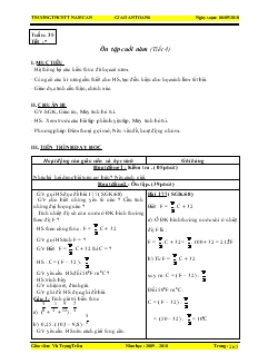 Giáo án Toán 6 Tuần 35 - Vũ Trọng Triều