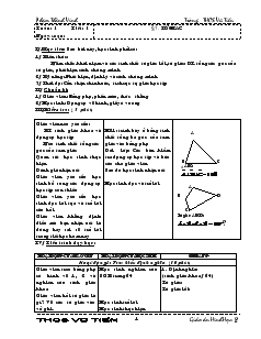 Giáo án Toán hoc 8 (chi tiết) - Tiết 1 đến tiết 24 - Trường THCS Vũ Tiến