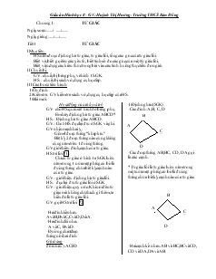 Giáo án Toán hoc 8 (chi tiết) - Tiết 1: Tứ giác - Trường THCS Kim Đồng