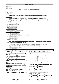 Giáo án Toán hoc 8 (chi tiết) - Tiết 33 đến tiết 70