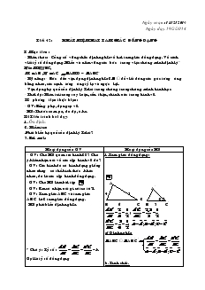 Giáo án Toán hoc 8 (chi tiết) - Tiết 42: Khái niệm hai tam giác đồng dạng