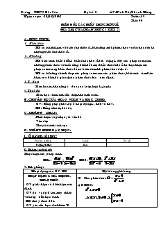 Giáo án Toán hoc 8 (chi tiết) - Trường THCS Bắc Sơn