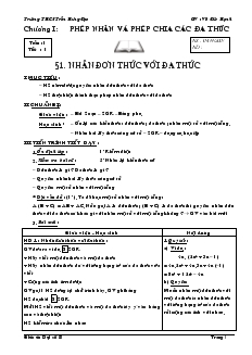 Giáo án Toán hoc 8 (chi tiết) - Trường THCS Trần Hưng Đạo