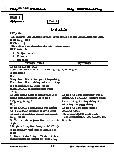 Giáo án Toán học 8 (chuẩn kiến thức) - Tiết 1: Tứ giác -Trường THCS Khánh Trung