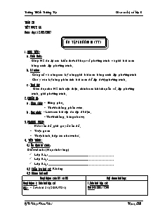 Giáo án Toán học 8 (chuẩn kiến thức) - Tiết 55: Ôn tập chương III (tiếp) - Trường THCS Trường Tây