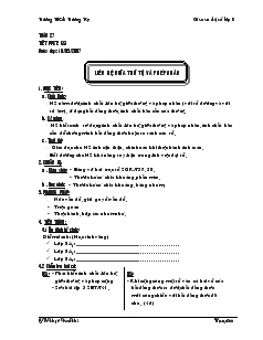 Giáo án Toán học 8 (chuẩn kiến thức) - Tiết 58: Liên hệ giữa thứ tự và phép nhân - Trường THCS Trường Tây