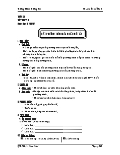 Giáo án Toán học 8 (chuẩn kiến thức) - Tiết 61: Bất phương trình bậc nhất một ẩn =- Trường THCS Trường Tây