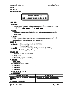 Giáo án Toán học 8 (chuẩn kiến thức) - Tiét 65: Ôn tập chương IV (bất phương trình bậc nhất một ẩn)