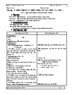 Giáo án Toán học 8 (chuẩn kiến thức) - Trường THCS Hương Sơn