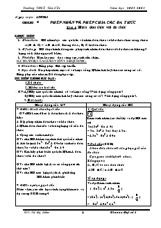 Giáo án Toán học 8 (chuẩn kiến thức) - Trường THCS Tân Ước năm học 2013 - 2014