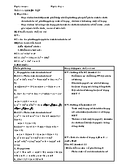 Giáo án Toán học 8 - Tiết 14: Luyện tập