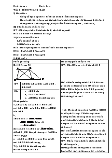 Giáo án Toán học 8 - Tiết 5: Hình thang cân