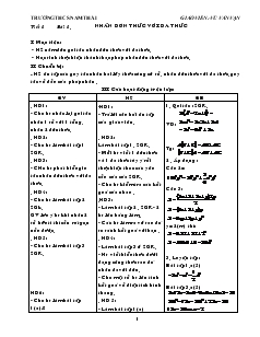 Giáo án Toán học lớp 8 (chuẩn kiến thức) - Tiết 1 đến tiết 28