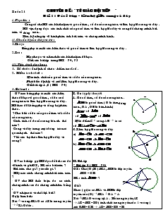 Giáo án Toán Lớp 9 tự chọn theo chủ đề Tuần 21