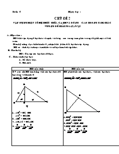 Giáo án Toán Lớp 9 tự chọn theo chủ đề Tuần 6