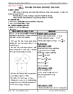 Giáo án Tự chọn Toán 8 học kỳ II năm học: 2013 - 2014