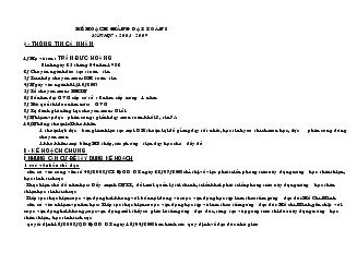 Kế hoạch giảng dạy Toán 8 năm học: 2008 - 2009