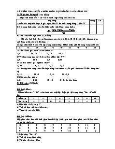 Kiểm tra 1 tiết Đại số chương III Lớp 7 Trường THCS Chu Văn An