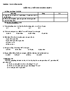 Kiểm tra 1 tiết Hình chương II Lớp 6 Trường THCS Đồng Khởi