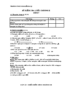 Kiểm tra 1 tiết Hình chương II Lớp 7 Trường THCS Nguyễn Du