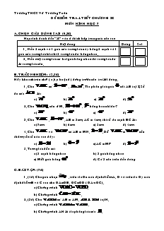 Kiểm tra 1 tiết Hình chương II Lớp 7 Trường THCS Võ Trường Toản