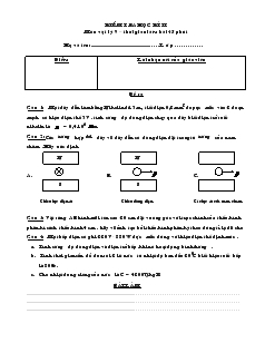 Kiểm tra học kì II môn vật lý 9 – thời gian làm bài 45 phút