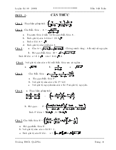 Luyện thi vào Lớp 10 Năm 2008 môn Toán- Trần Viết Tuấn