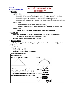 Tiết 6: Tỉ số lượng giác của góc nhọn (tt)