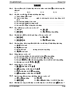 118 câu trắc nghiệm Hình học10