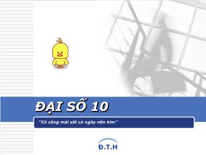 Bài giảng Đại số 10 Bài 1 Hàm Số