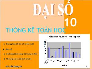 Bài giảng Đại số 10 Biểu đồ