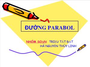 Bài giảng Đại số 10 Đường Parabol