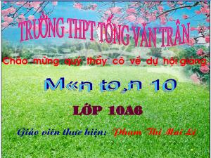 Bài giảng Hình học 10 Phương trình đường thẳng