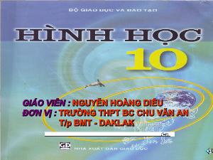 Bài giảng Hình học 10 Phương trình đường thẳng