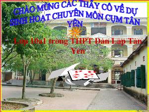 Bài giảng Hình học 10 Tiết 29 Phương trình đường thẳng