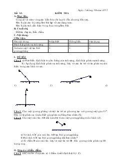 Bài giảng Môn Vật lý lớp 7 - Tiết 10 - Kiểm tra (tiết 2)