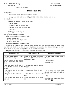 Bài giảng Môn Vật lý lớp 7 - Tiết 12 - Bài 11 - Độ cao của âm (tiết 3)