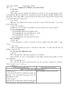 Bài giảng Môn Vật lý lớp 7 - Tiết: 4 - Định luật phản xạ ánh sáng (tiết 2)